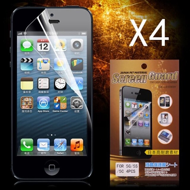  Ecran protector pentru Apple iPhone 6s Plus / iPhone 6 Plus / iPhone SE / 5s 4 piese Ecran Protecție Față High Definition (HD)