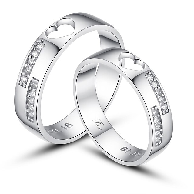  هدية شخصية بسيطة 925 الفضة الاسترليني خواتم الأزواج