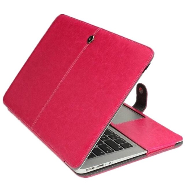  MacBook Etui Ensfarget ekte lær til MacBook Air 13 