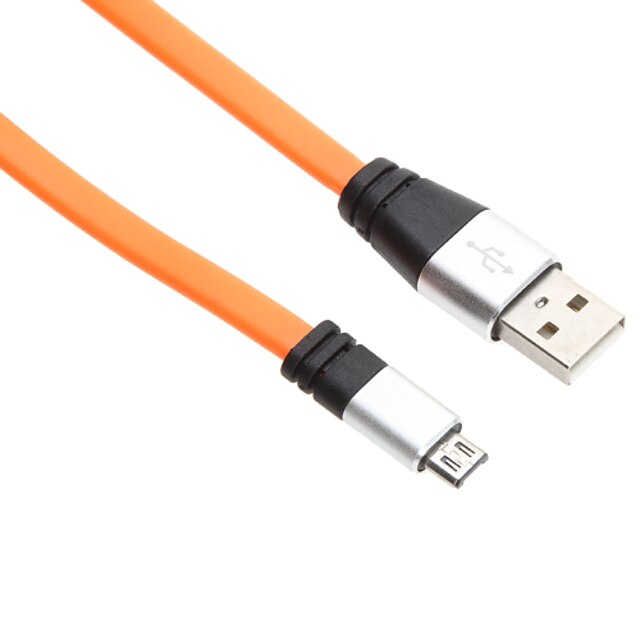  Micro USB 2.0 / USB 2.0 Câble <1m / 3ft Plat TPE Adaptateur de câble USB Pour