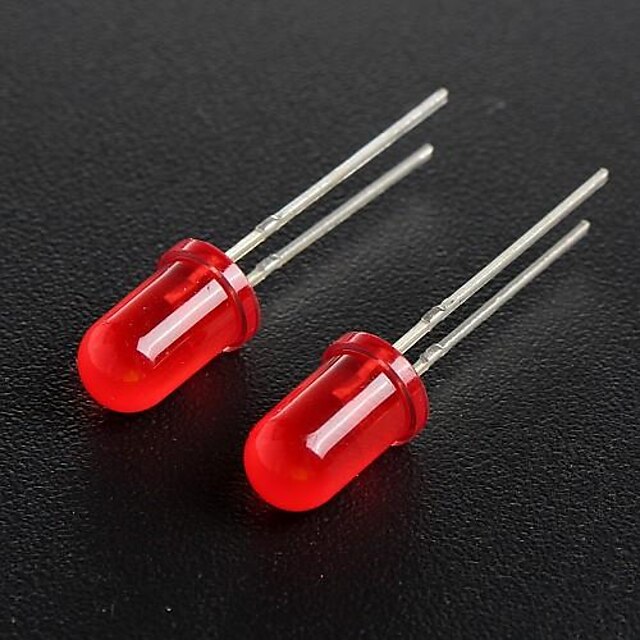  5mm rote Leuchtdiode LED-Lampen (50 Stück pro Packung)
