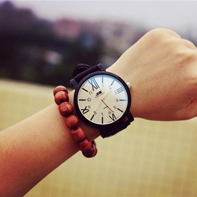  Women's Wrist Watch Quartz Leather Black Casual Watch Cool Analog Ladies Charm Fashion - Black White