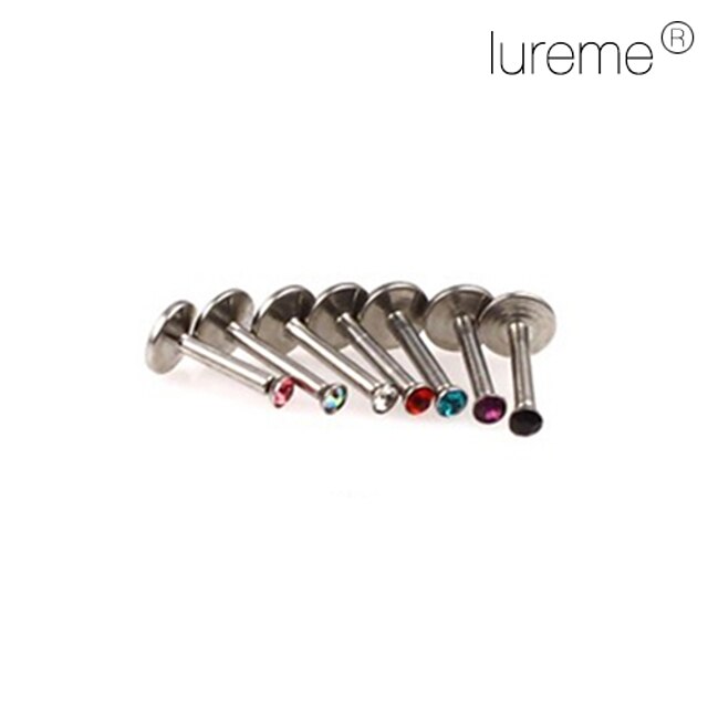  Piercing Labret y de Labio Piercing de Oreja damas Mujer Joyería Corporal Para Regalos de Navidad Diario Acero inoxidable Brillante Plateado Labios