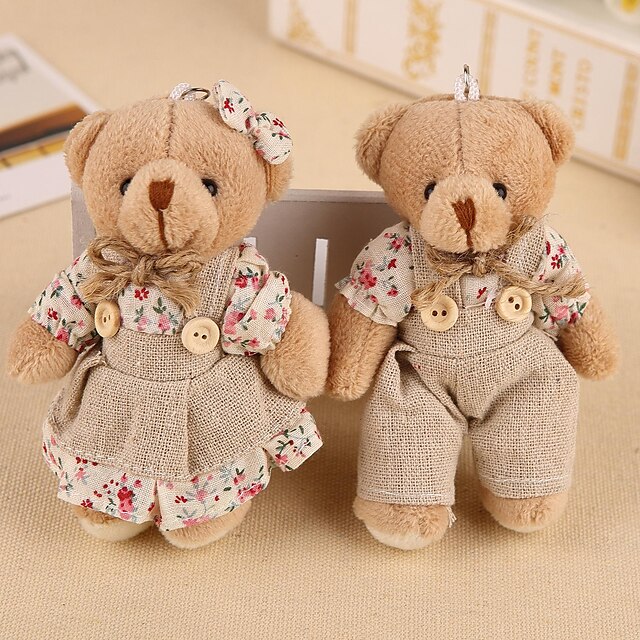  A Pair of Linen Stuffed Bear-Set of 2