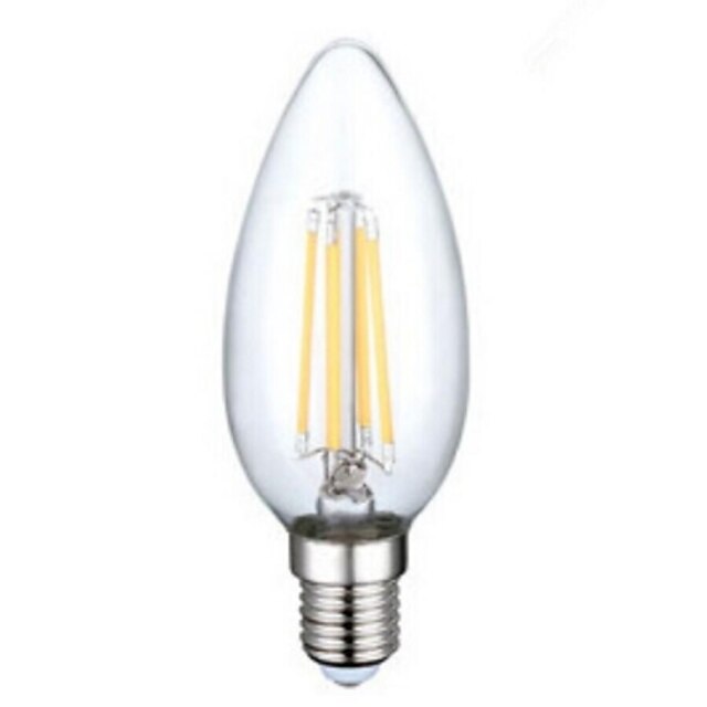  e14 3.5w 4xcob 400lm 2800-3200k теплые белые лампочки накаливания привели свет накаливания (переменный ток 230 В)