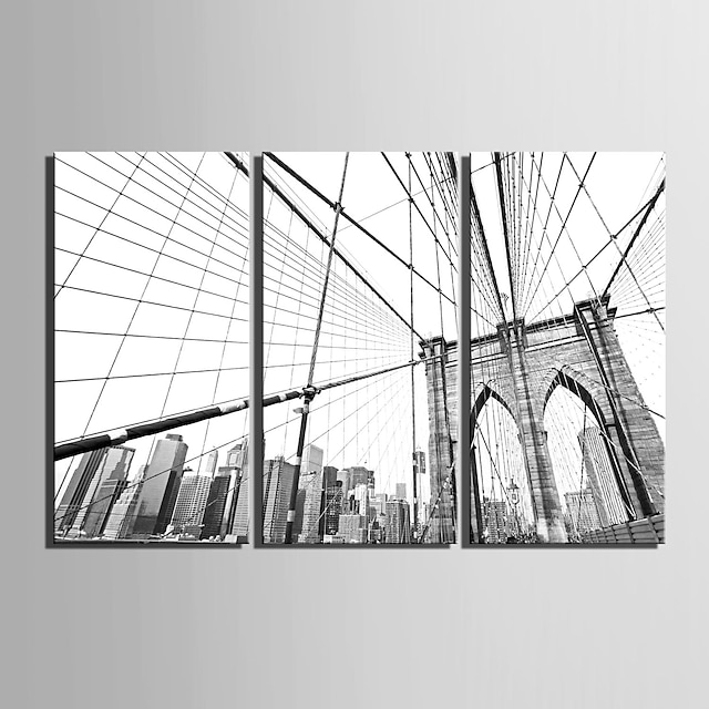  Architecture Three Panels Vertical Print Wall Decor Home Decoration