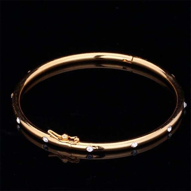  Diamante sintético Brazaletes damas Vintage Fiesta Trabajo Casual Brillante Pulsera pulsera Dorado / Plata Para / Diamante Sintético