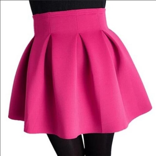  Women's Stylish Solid Colored Skirts