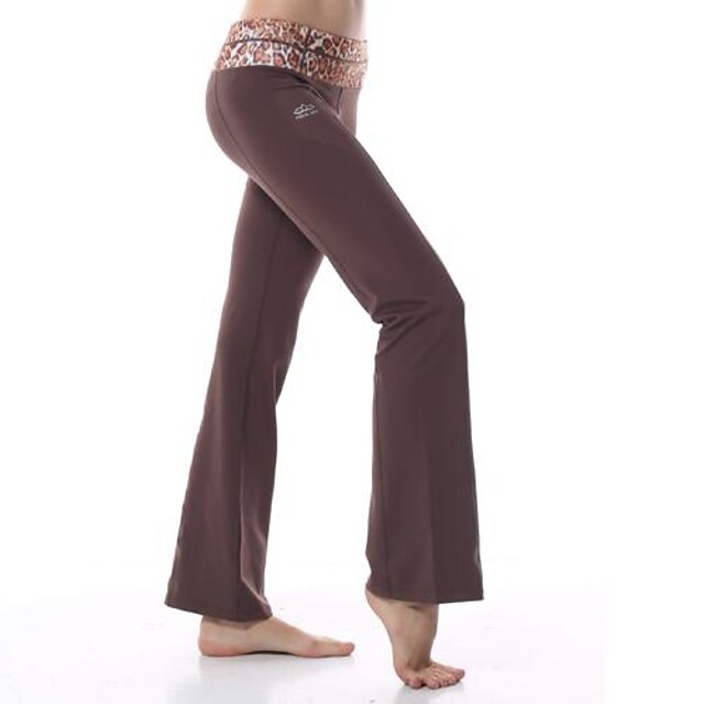  Yokaland Yoga Pants Body Shaper Hip Self-Cultivation Boot-cut Yoga Pants with Leopard Print Sports Wear