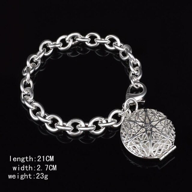  Fashion Sterling Silver Plated Dangle  Women's Bracelet