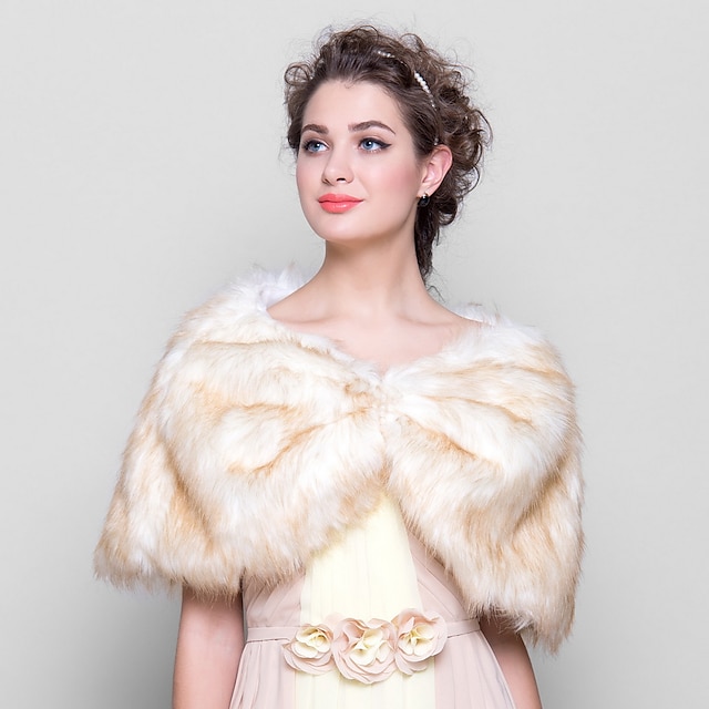  Capelets Faux Fur Wedding / Party Evening Fur Wraps With