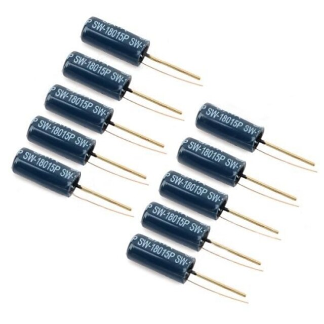  sw-18015p vibração sensor de pin tremendo interruptores - preto (10 peças)