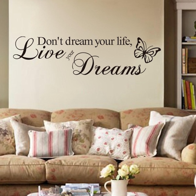  Characters Pre-pasted PVC Home Decoration Wall Stickers  Wall Decal For Bedroom Living Room 57*15cm