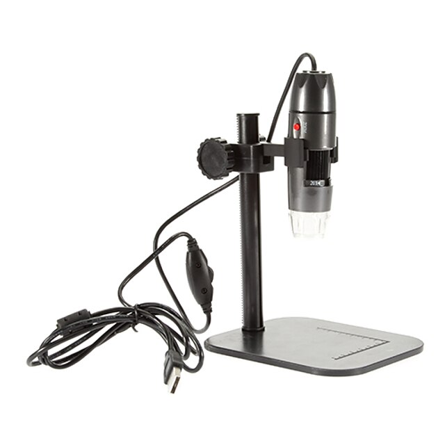  Adjustable 8 LED 800X USB Digital Microscope Endoscope Loupe Otoscope Magnifier with Stand