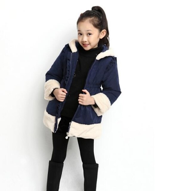  Children Cotton Jacket Girls Long Sections New Children's Winter Coat Girls Coat