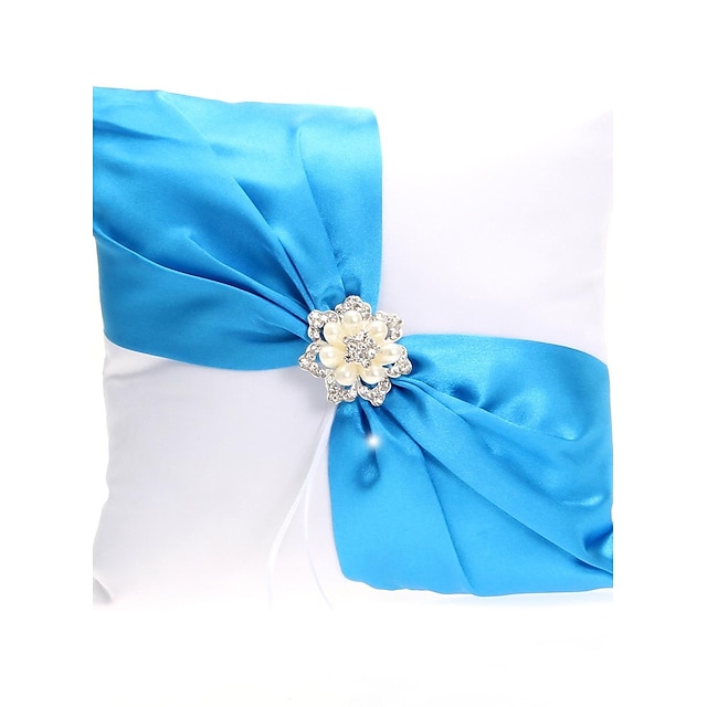  элегантный обручальное кольцо подушки с синей пояса& жемчуг