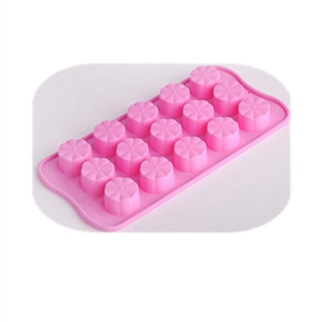 blomst kage is gelé chokolade forme, silicone 21 × 10,5 × 1,7 cm (8,3 × 4,2 × 0,7 tommer)
