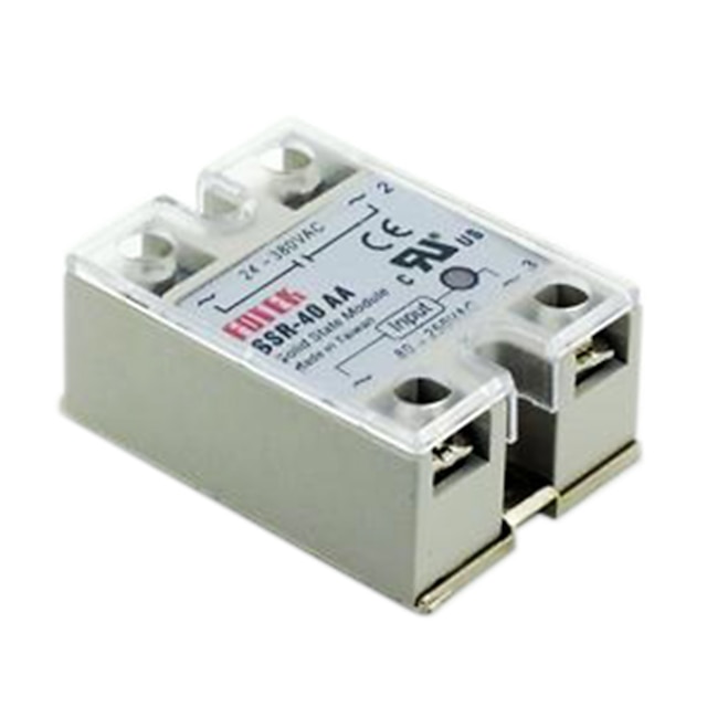 Relais Statique SSR-40AA - 40A AC-AC 90-250V Entrée / 24-480V Sortie - Module De Commutation