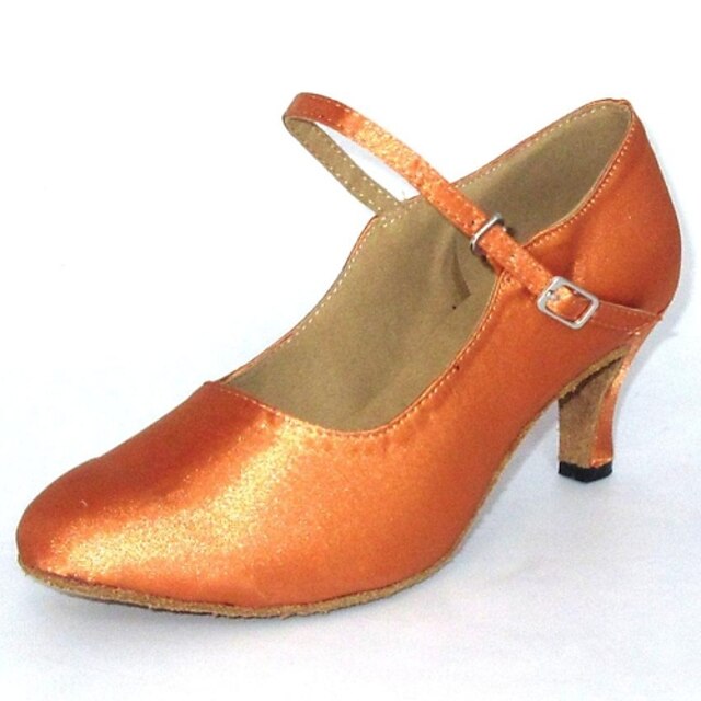  Mulheres Sapatos de Dança Sapatos de Dança Moderna Sandália Salto Personalizado Personalizável Bronzeado / Preto / Cetim