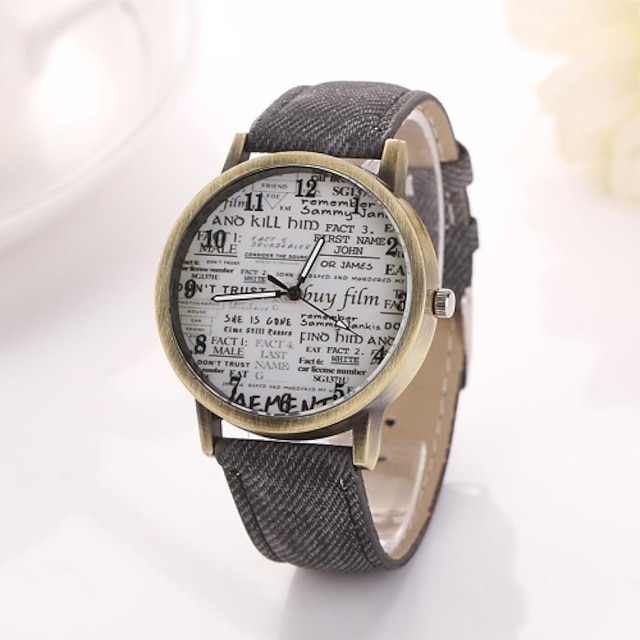  女性の新聞オックスフォードバンドクォーツ腕時計をダイヤル(アソートカラー)C&d318