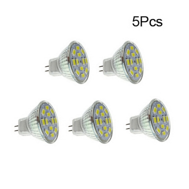  5pcs 4W Bi-pin LED Spotlight Lights Bulbs 450lm GU4 12LED SMD 5730 Landscape 40W Halogen Bulb Replacement Warm Cold White 12V