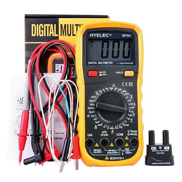  hyelec® my64 hoogwaardige 2000 telt digitale multimeter