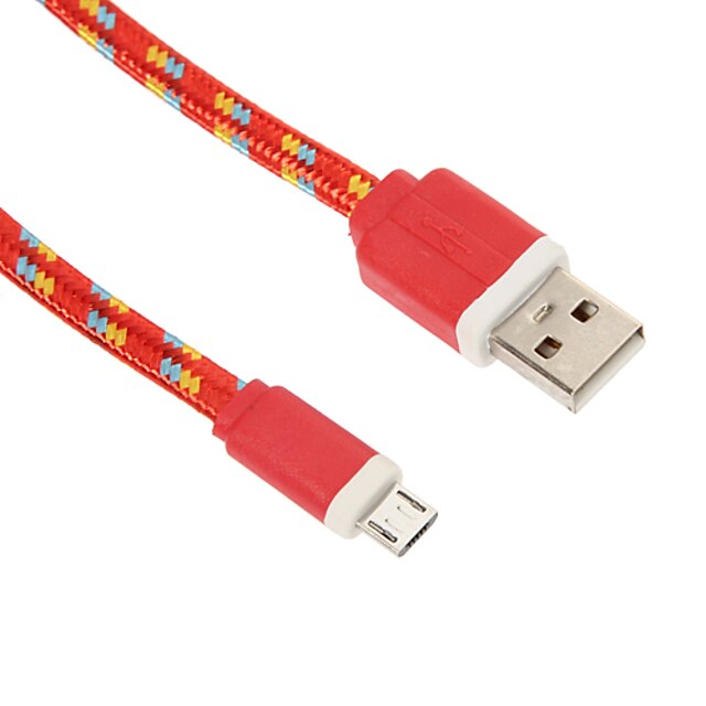  Micro USB 2.0 / USB 2.0 Καλώδιο <1m / 3ft Πλεκτό Νάιλον Προσαρμογέας καλωδίου USB Για