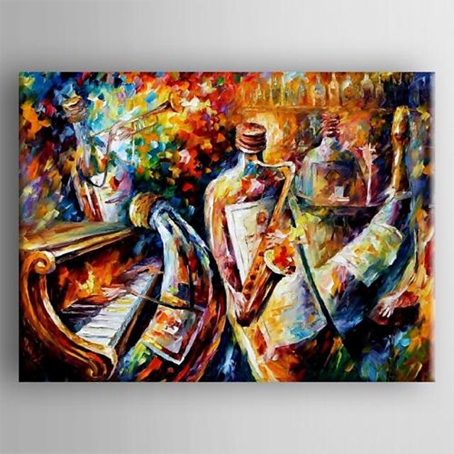  Hand-Painted Abstract One Panel Canvas Oil Painting For Home Decoration