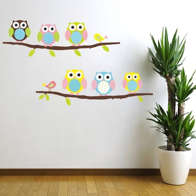  Wall Stickers Wall Decals, Several Bird Play With Tree PVC Wall Stickers. 1pc