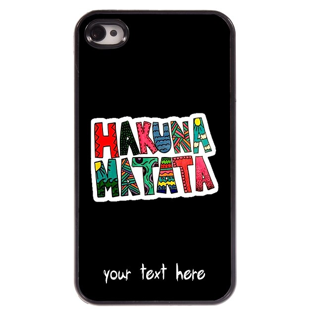  personalizzato caso Hakuna matata caso di disegno del metallo per iPhone 4 / 4S