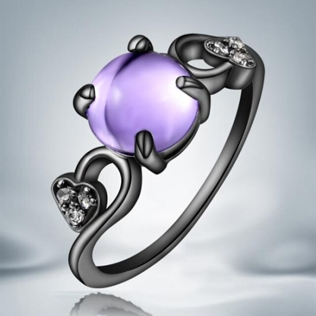  Women's Statement Ring Purple Alloy Daily Casual Costume Jewelry