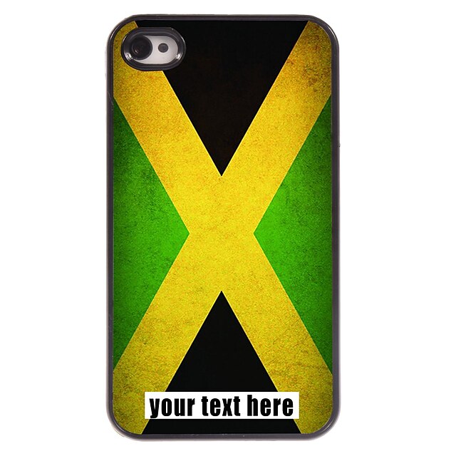  Personalized Case Flag of Jamaica Design Metal Case for iPhone 4/4S