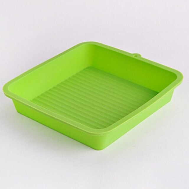  Square Shape Cake Molds,Silicone 20.5×20×4 CM(8.1×7.9×1.6 INCH)