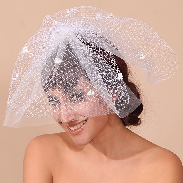  Tulle And Satin Wedding/Party Blusher Veils