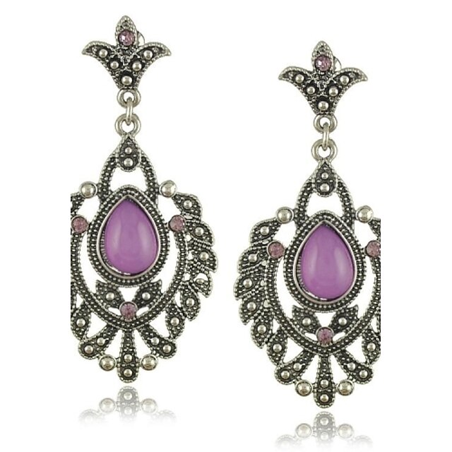  New Vintage Purple Earrings Jewelry