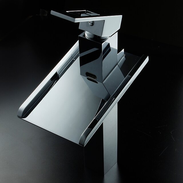  Lightinthrbox Sprinkle® Badeværelseshaner - På bordet Krom Vandfald LED Et Hul