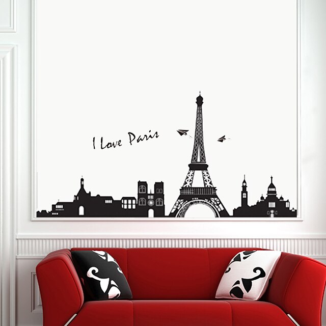  Architecture Wall Stickers Plane Wall Stickers Decorative Wall Stickers Material Re-Positionable Home Decoration Wall Decal