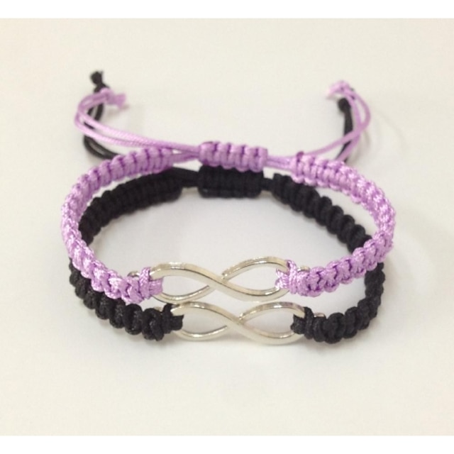  Women's Charm Bracelet Infinity Ladies Unique Design Fashion Alloy Bracelet Jewelry Black / Purple For Christmas Gifts Wedding Party Casual Daily Sports