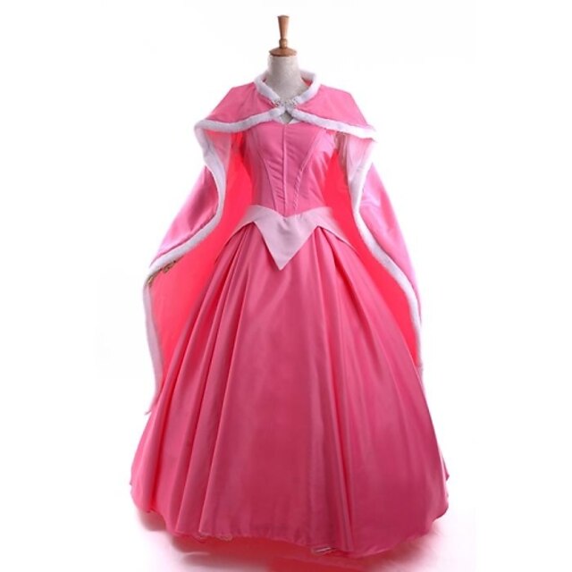  Princess Fairytale Cosplay Costume Women's Movie Cosplay Vacation Dress Dress Cloak Christmas Halloween New Year Satin