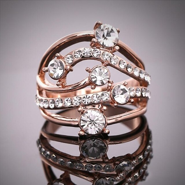  anillo de diamante de la piedra preciosa personalidad de la moda de las mujeres