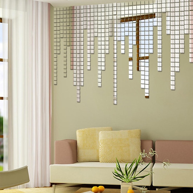  Διακοσμητικά αυτοκόλλητα τοίχου - Αυτοκόλλητα Τοίχου Καθρέφτης Σχήματα Σαλόνι / Υπνοδωμάτιο / Μπάνιο / Επανατοποθετείται