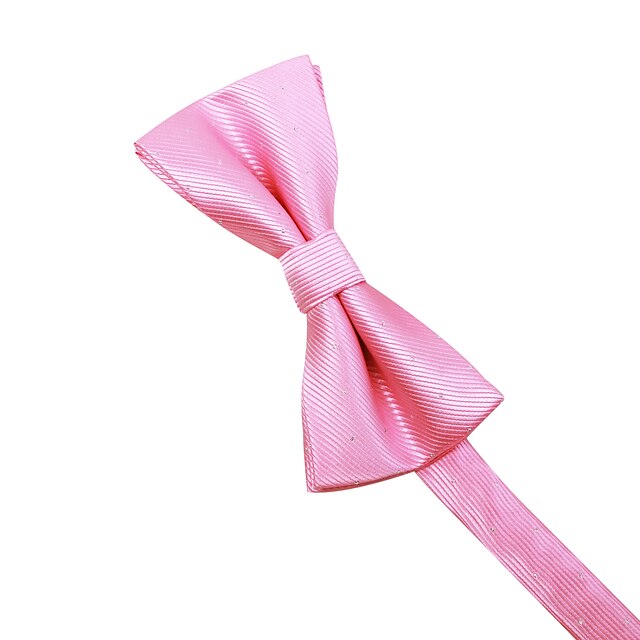  mænds fest / aften bryllup formelle pink&sølv prikker polyester slips