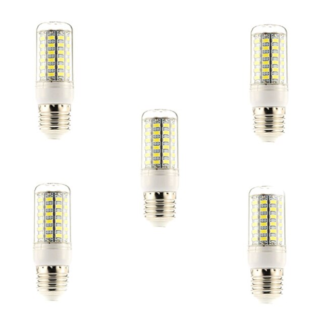  5 stuks 5 W LED-maïslampen 600 lm E26 / E27 69 LED-kralen SMD 5730 Natuurlijk wit 220-240 V