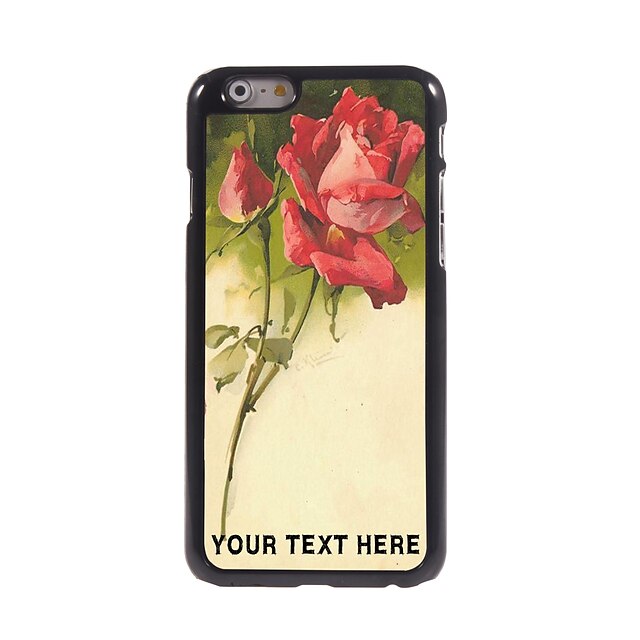 Personalized Phone Case - Sketch Rose Design Metal Case for iPhone 6 Plus