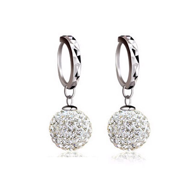  Women's Drop Earrings Classic Sterling Silver Imitation Diamond Jewelry For