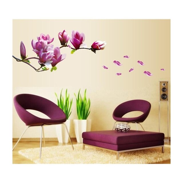  Dekorative Mur Klistermærker - Fly vægklistermærker Romantik / Blomster / Botanisk Stue / Soveværelse / Badeværelse