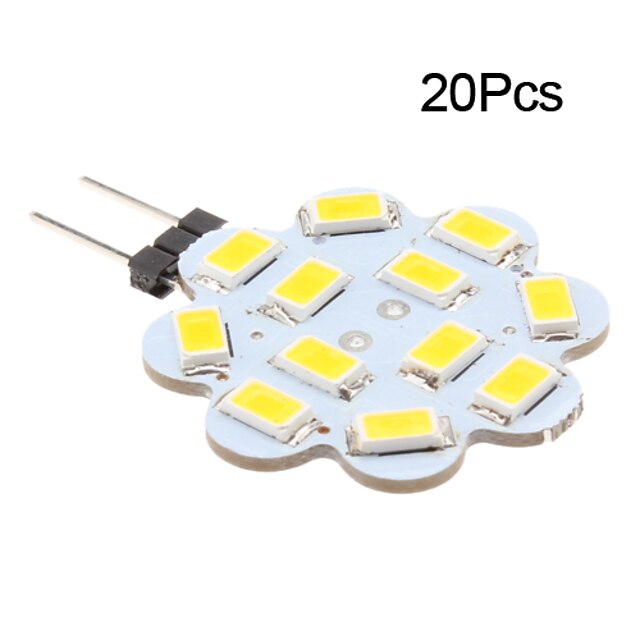  270lm G4 LED à Double Broches 12 Perles LED SMD 5630 Blanc Chaud Blanc Froid 12V