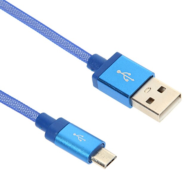  Micro USB 2.0 / USB 2.0 Cable <1m / 3ft Braided Plastic USB Cable Adapter For