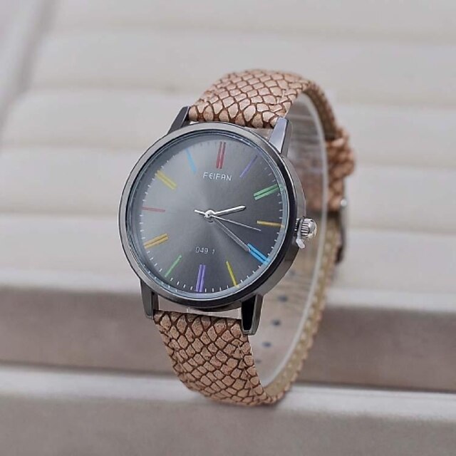  Men’s  Large Dial  Retro Snakeskin Pattern  Circular Leather  High quality  quartz watch(Assorted Colors) Cool Watch Unique Watch