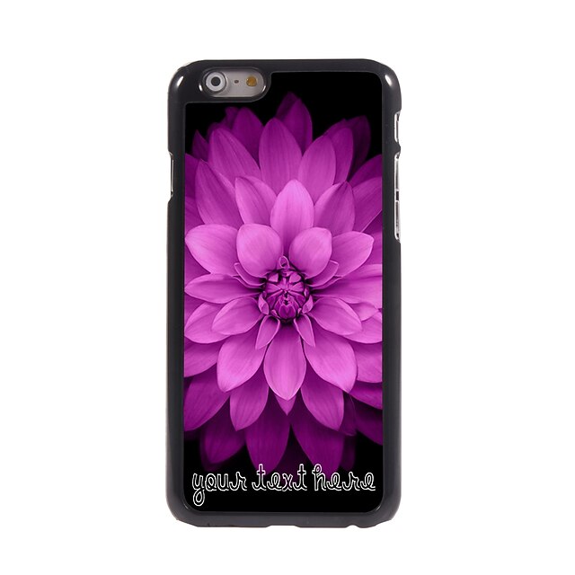  cas de téléphone personnalisé - fleurs roses cas design en métal pour iPhone 6 plus